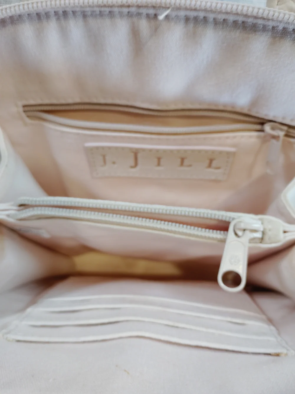J. Jill Small Cream  Suede Crossbody Bag